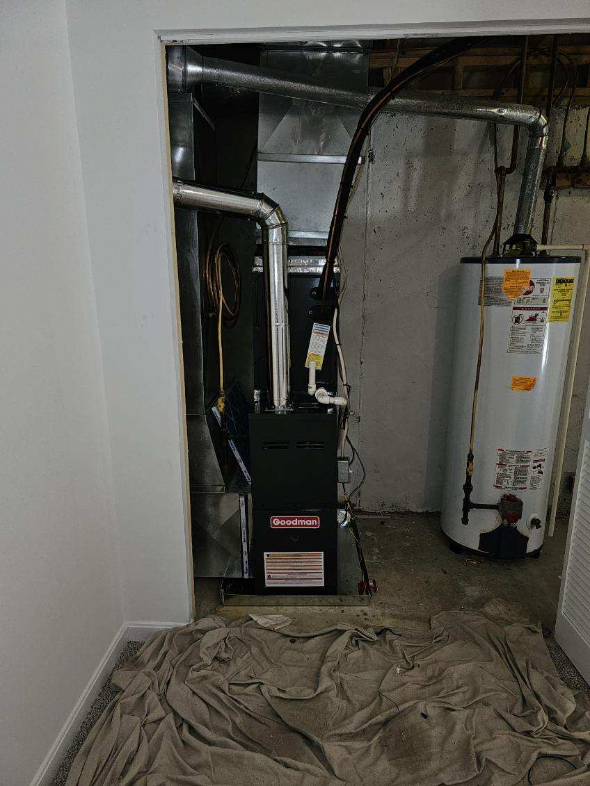 High-efficiency Goodman furnace install by Amen HVAC